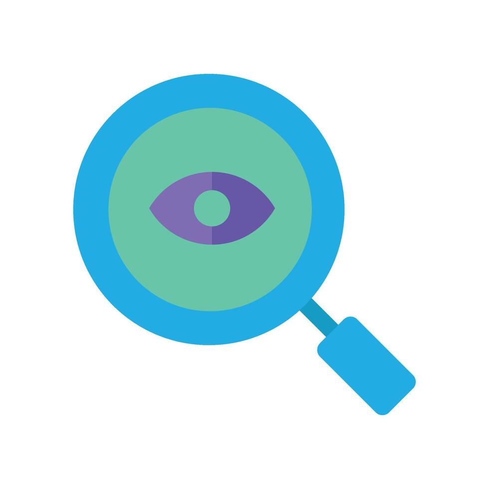 Magnifying Glass with an Eye Icon Business Element vector