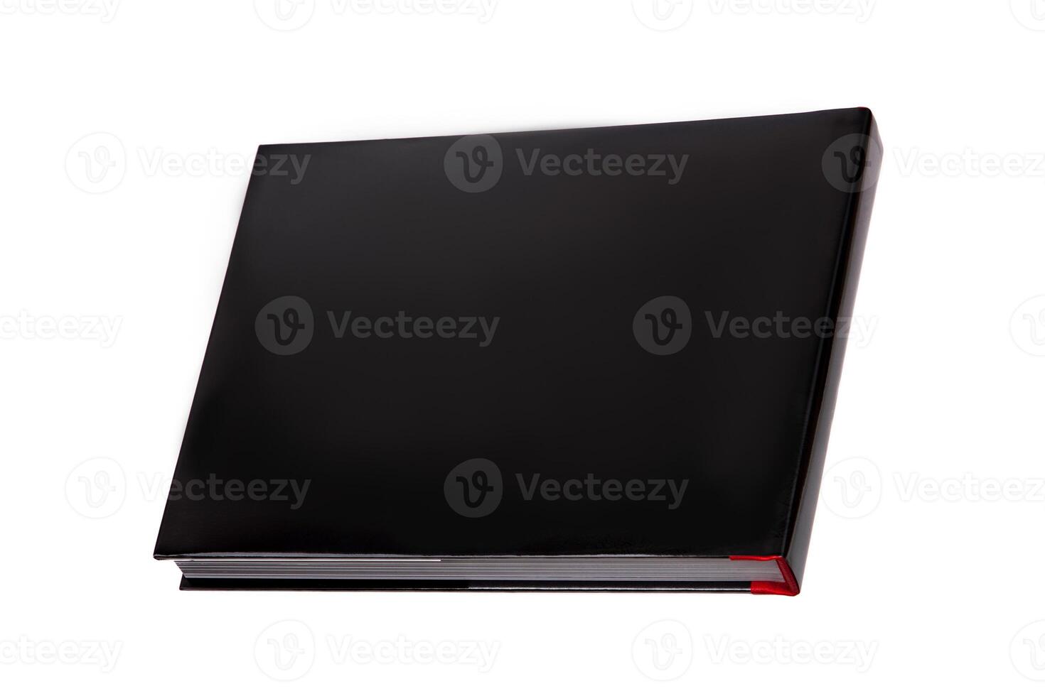 Blank book coverround. Template for your on white background. Mocap book. Isometric view, on white back. photo