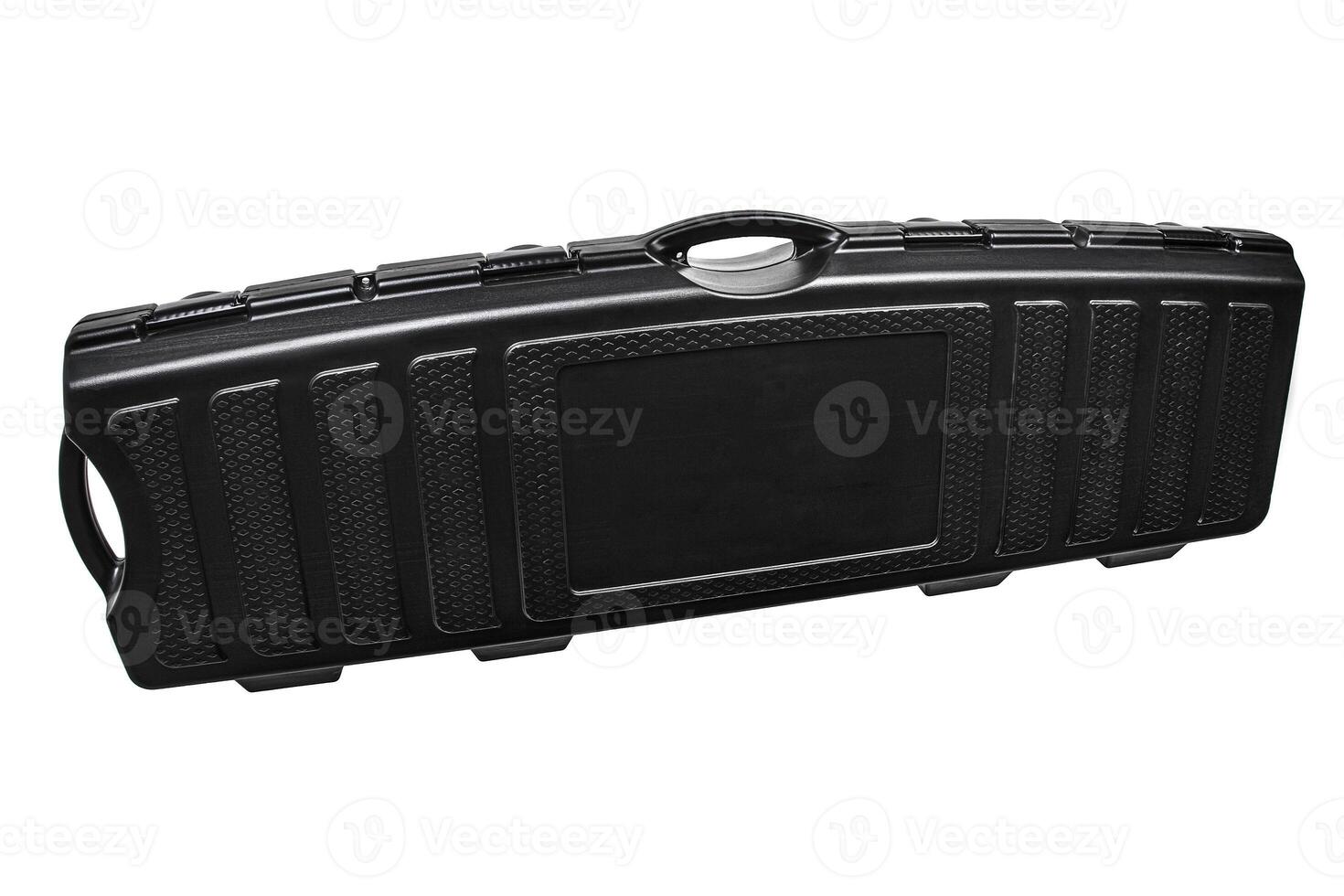Black case for guns isolated for white photo