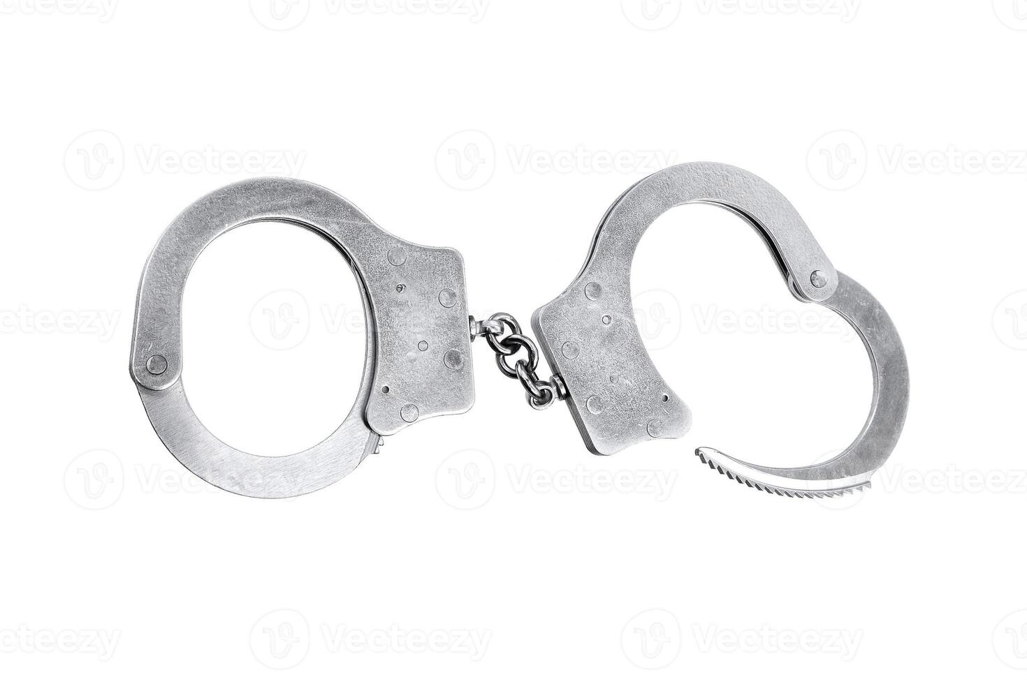 handcuffs isolated on white photo