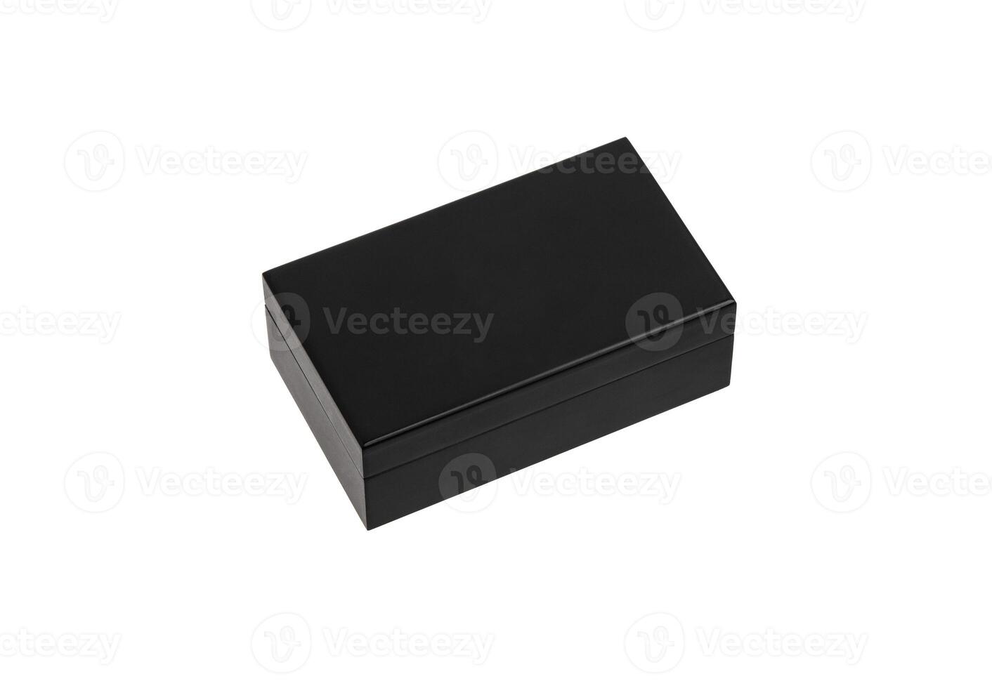 Black box isolate on a white back. Gift wrapping. photo