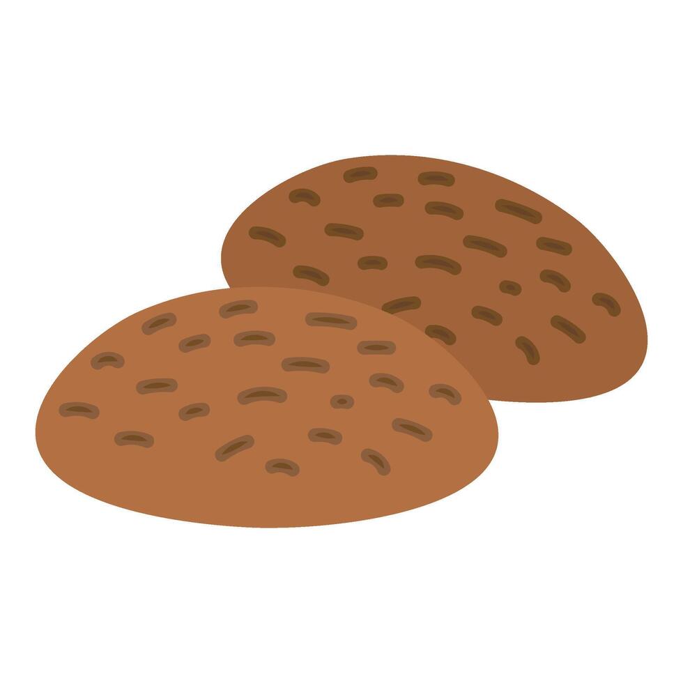 Baked Crispy Handmade Gingerbread Chocolate Dough vector
