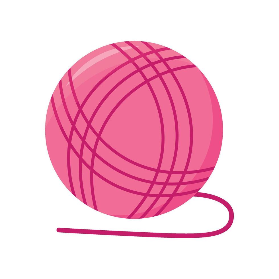 Kitten Favorite Toy Ball Of Wool Yarn vector