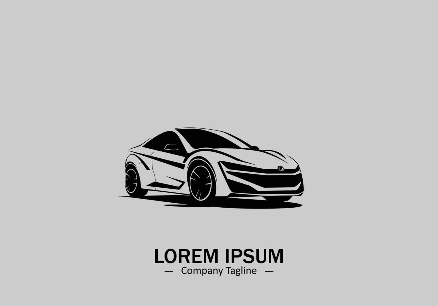 Minimal abstract logo of electric car icon design on white background vector