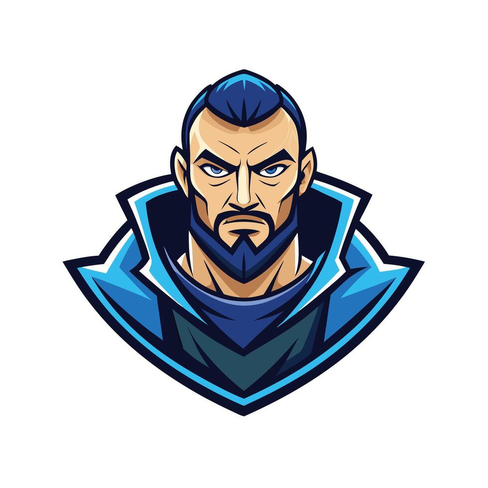 Man mascot logo icon aggressive man design vector