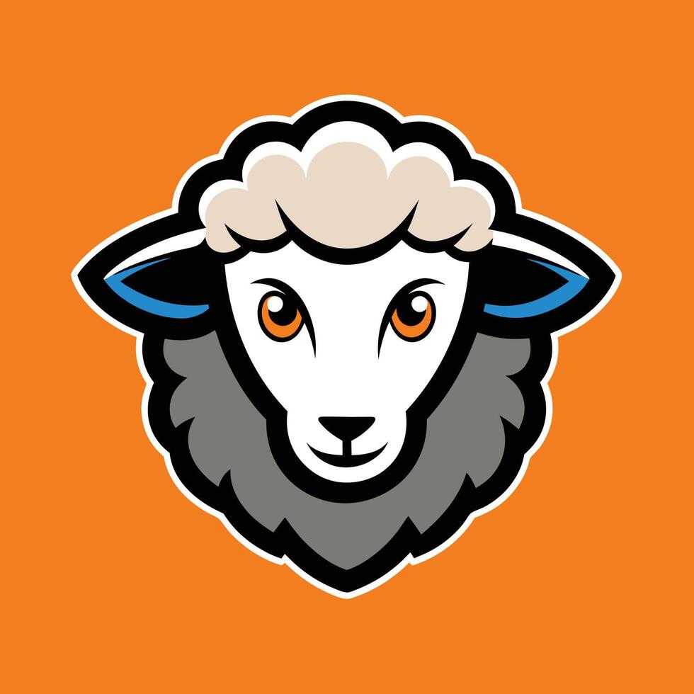 Sheep mascot logo icon design isolated vector