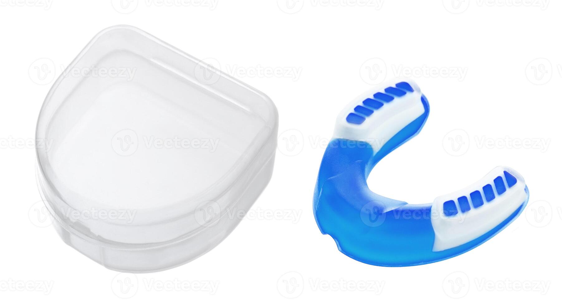 mouth guard isolated on white photo