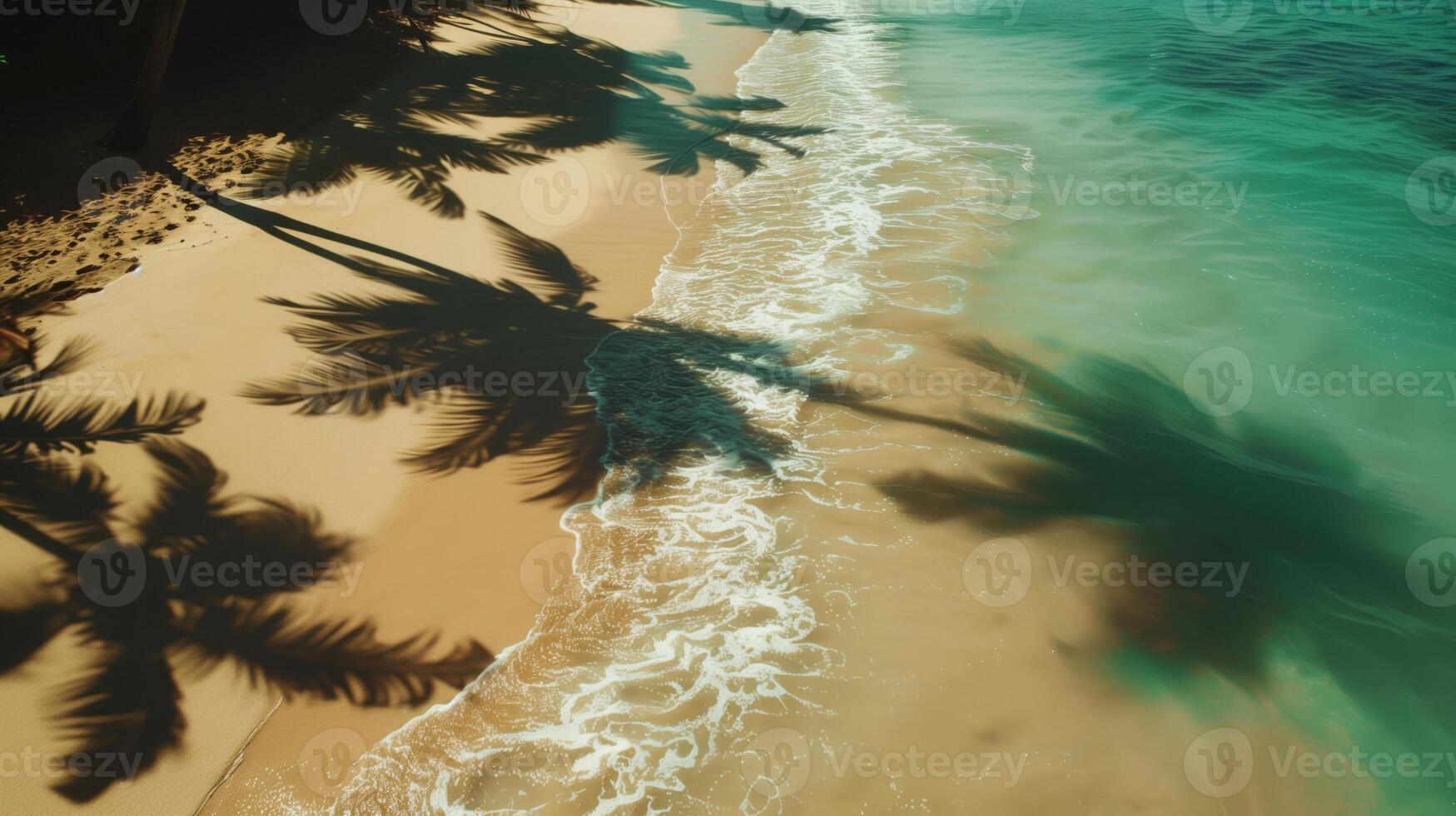 Beach of a tropical island. Paradise place on the planet. Coast of a sea or ocean. photo