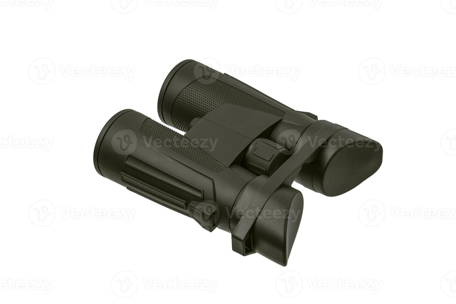 Modern binoculars isolate on white back. Surveillance device. Device for viewing at a distance. photo