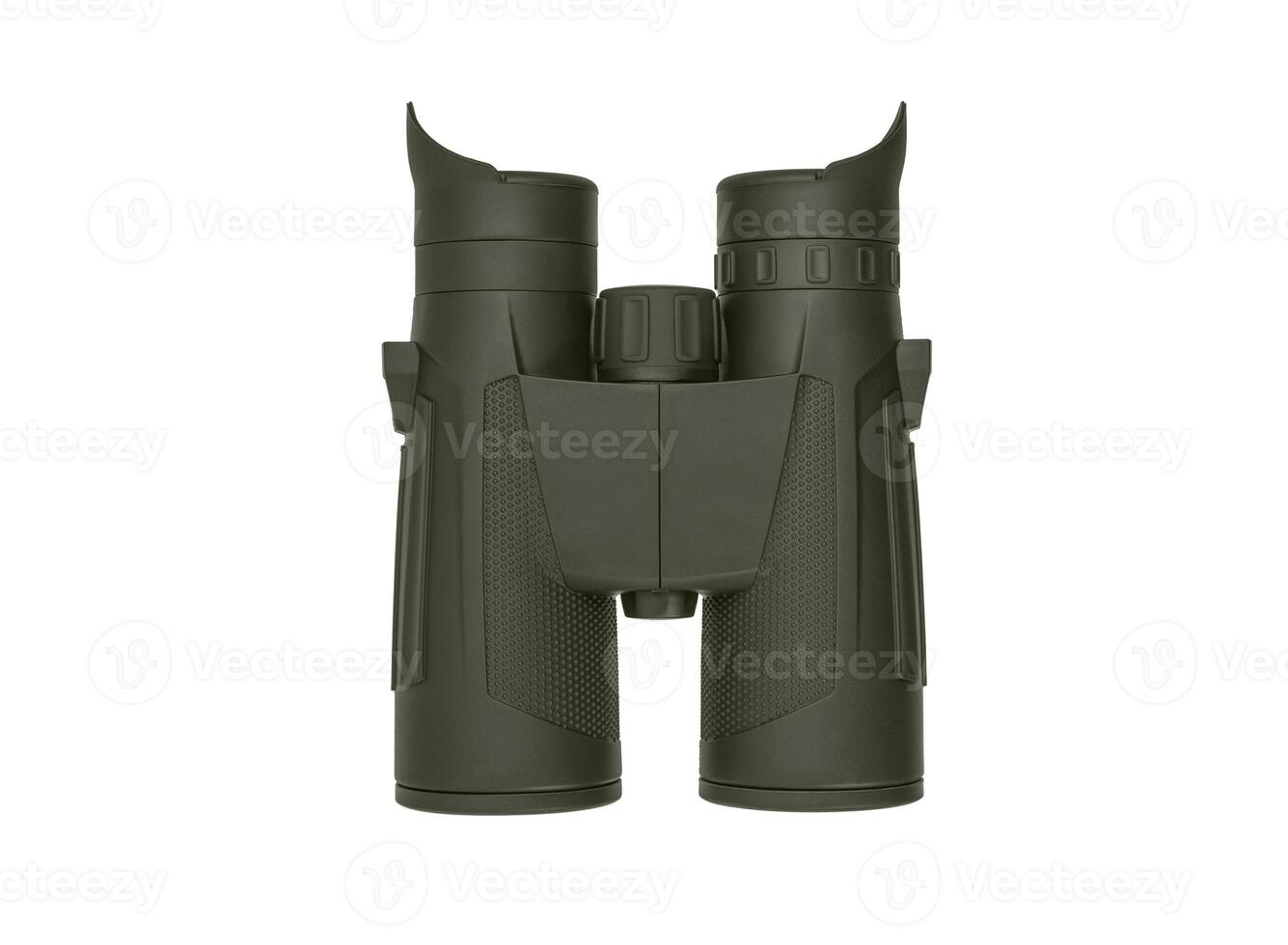 Modern binoculars isolate on white back. Surveillance device. Device for viewing at a distance. photo