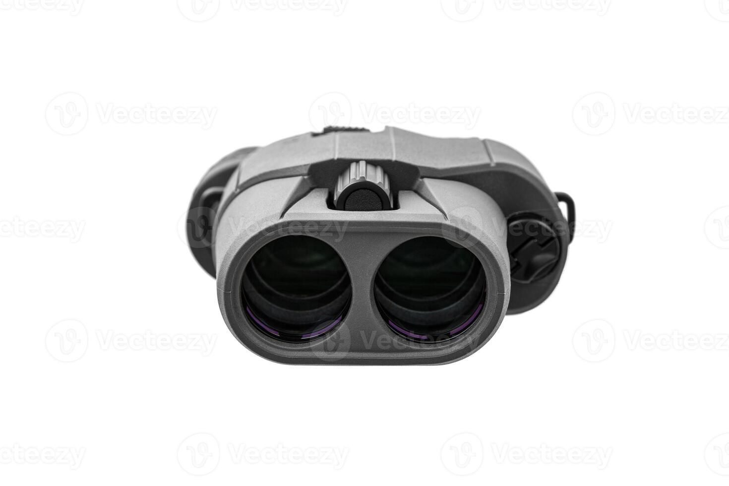 Modern binoculars. An optical instrument for observation at long distances. Isolate on a white back. photo