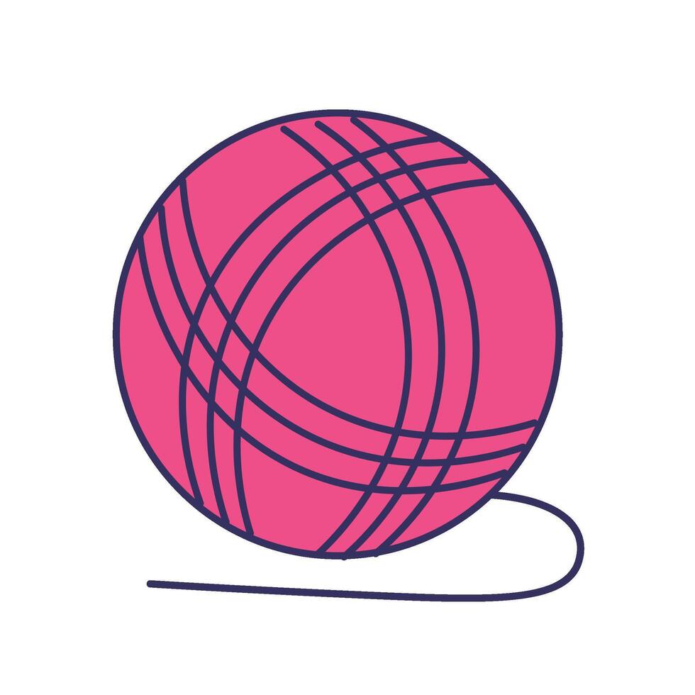 Kitten Favorite Toy Ball Of Wool Yarn vector