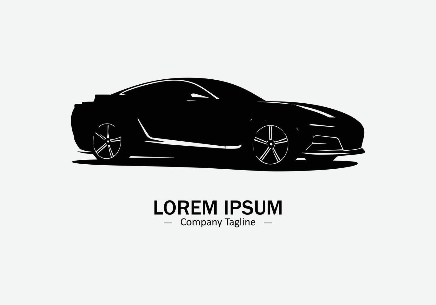 Minimal abstract logo of car icon design on white background vector