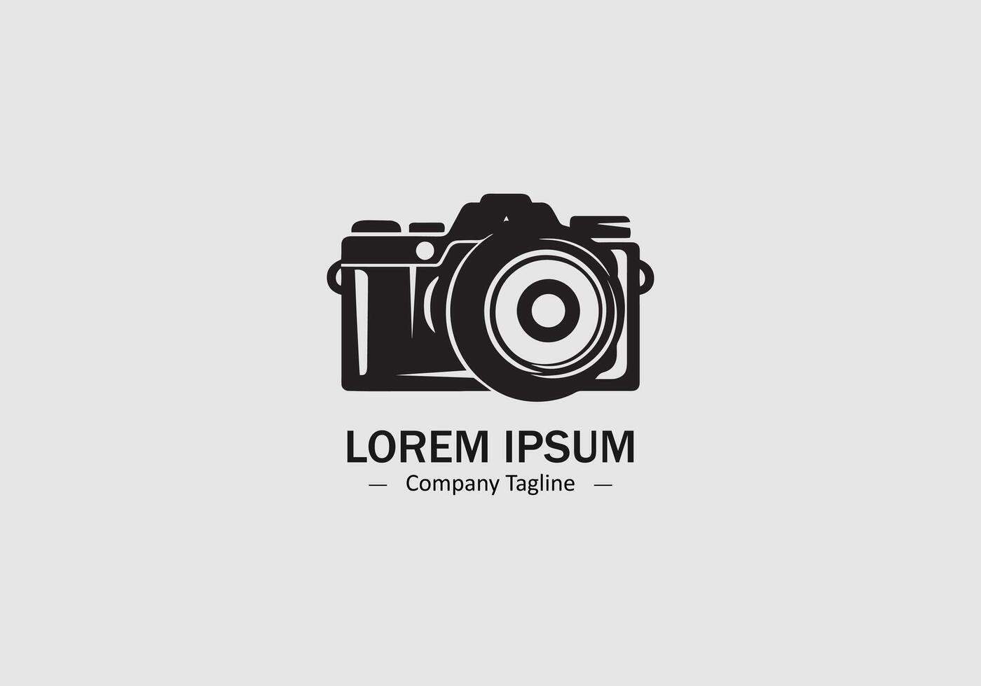 Minimal abstract logo of digital camera icon design on white background vector
