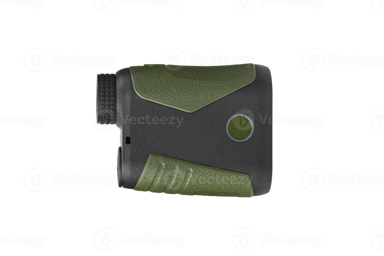 A small modern optical rangefinder. An electronic device for measuring distance. Isolate on a white back photo