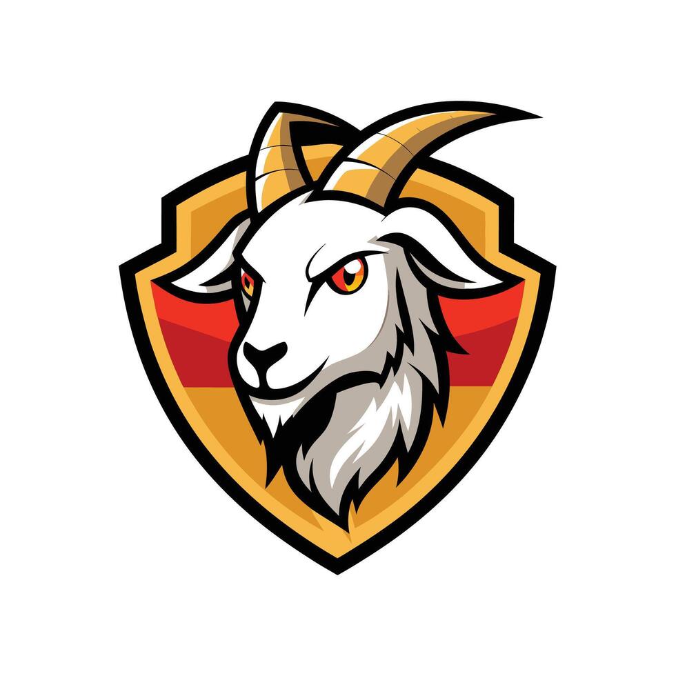Aggressive goat mascot logo icon design isolated vector