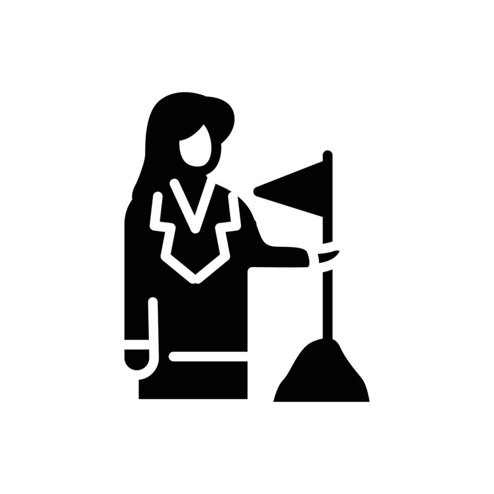 business goal solid icon design good for web or mobile app vector