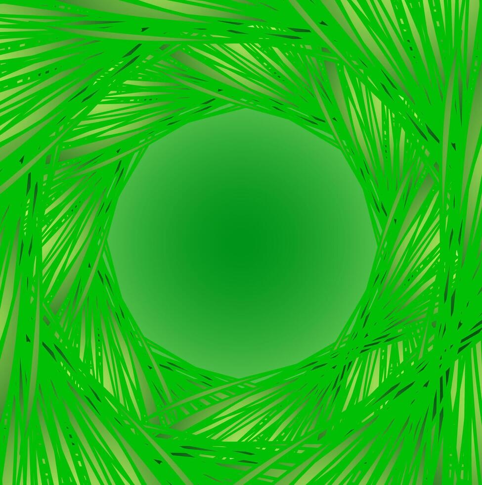 Green abstract background in the form of a frame of grass vector