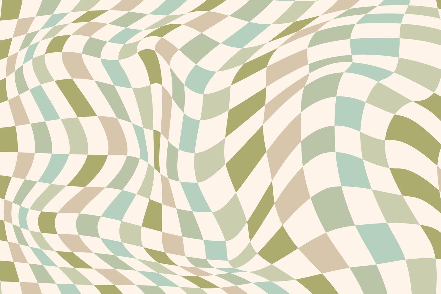 Trippy abstract chessboard with trippy illusion, geometric texture. Flat background vector