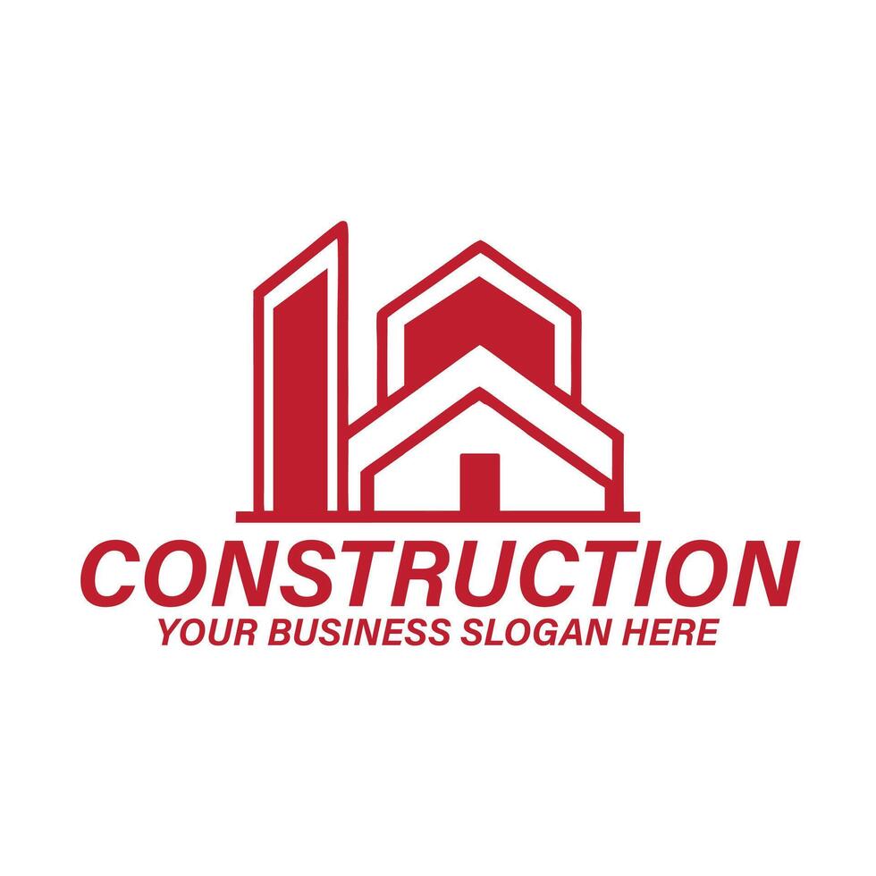 property, mortgage, home, building, construction, real estate logo design vector