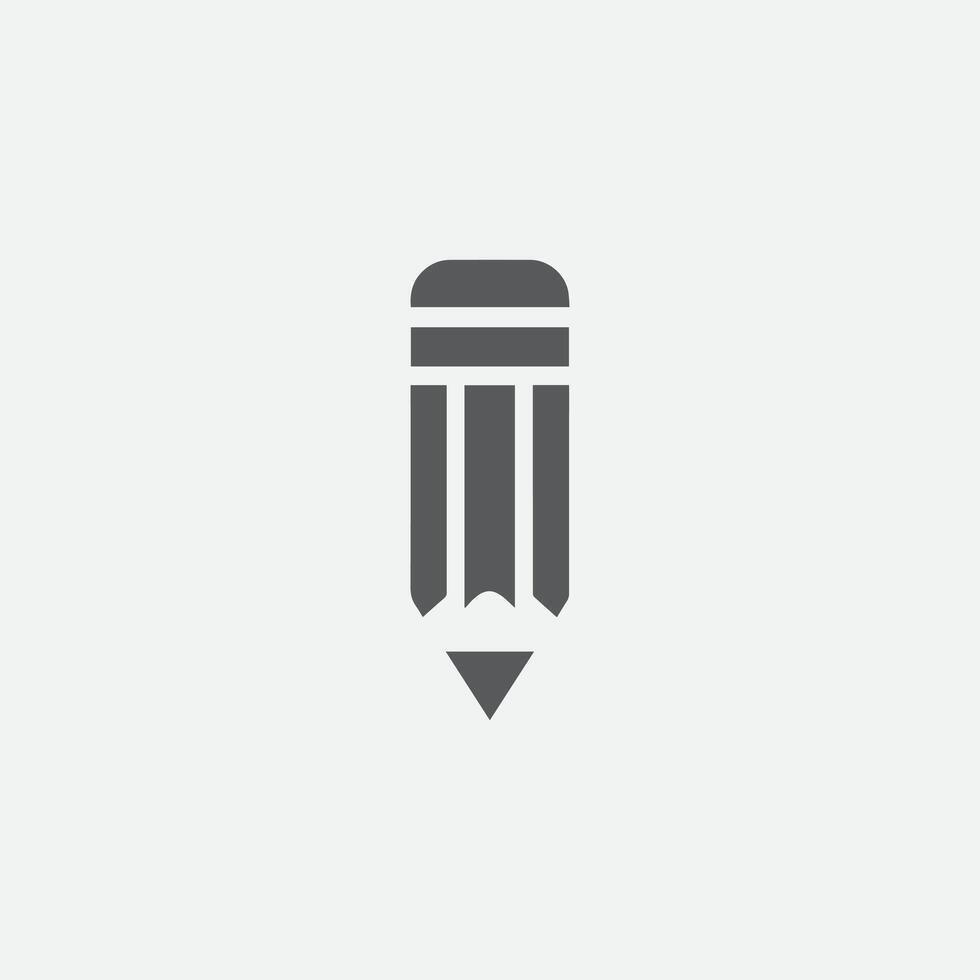 Icon design with pencil symbol, and with flat style, suitable for educational or editing tool symbols vector