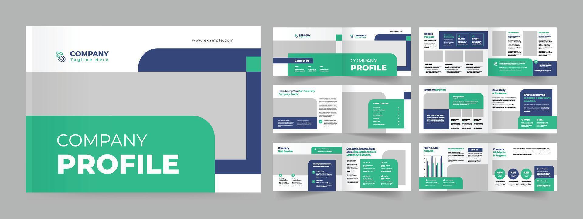 Company Profile Layout Template Design vector