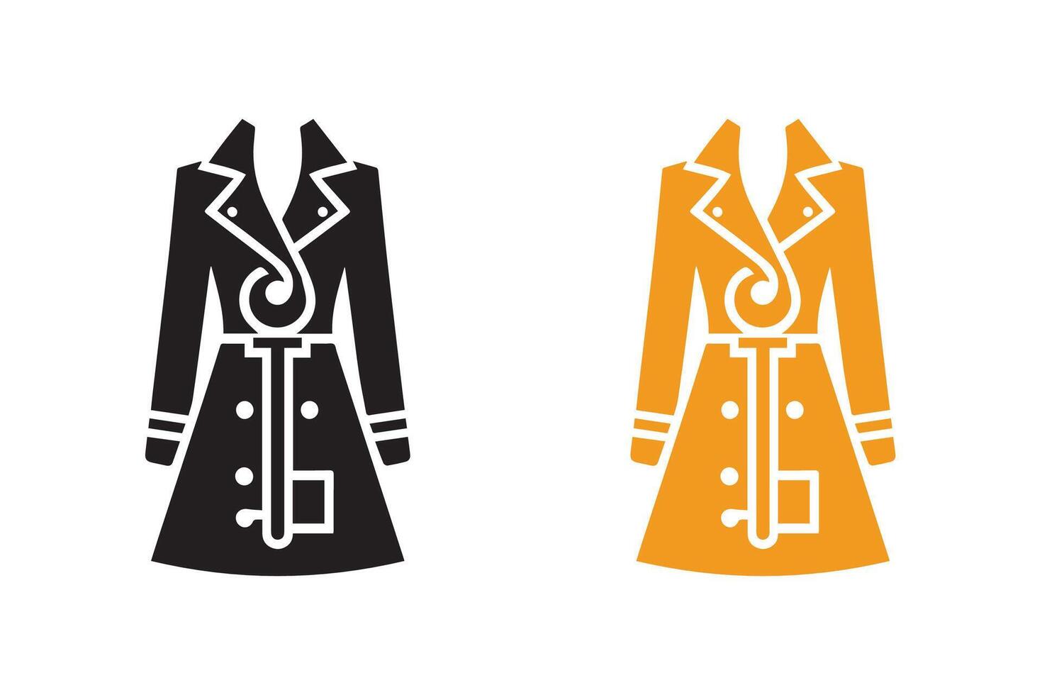 Women Long Suit, Coat, Blazers silhouette Illustration vector
