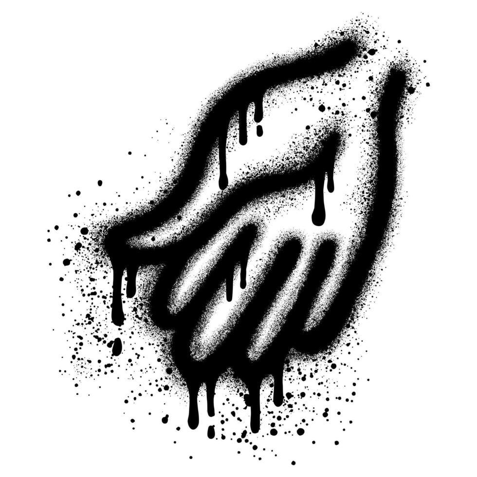 Spray Painted Hand Graffiti isolated on white background. vector