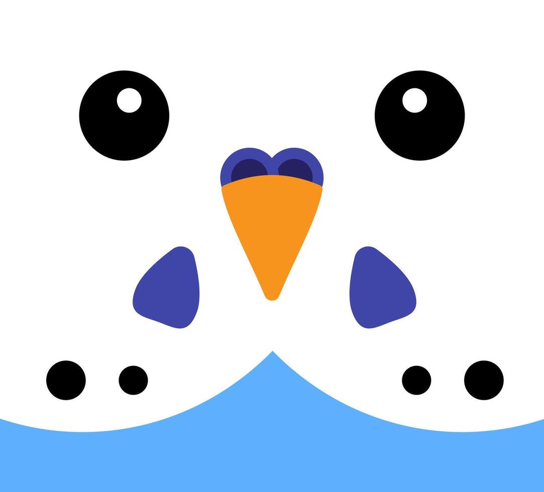 Flat parrot face vector