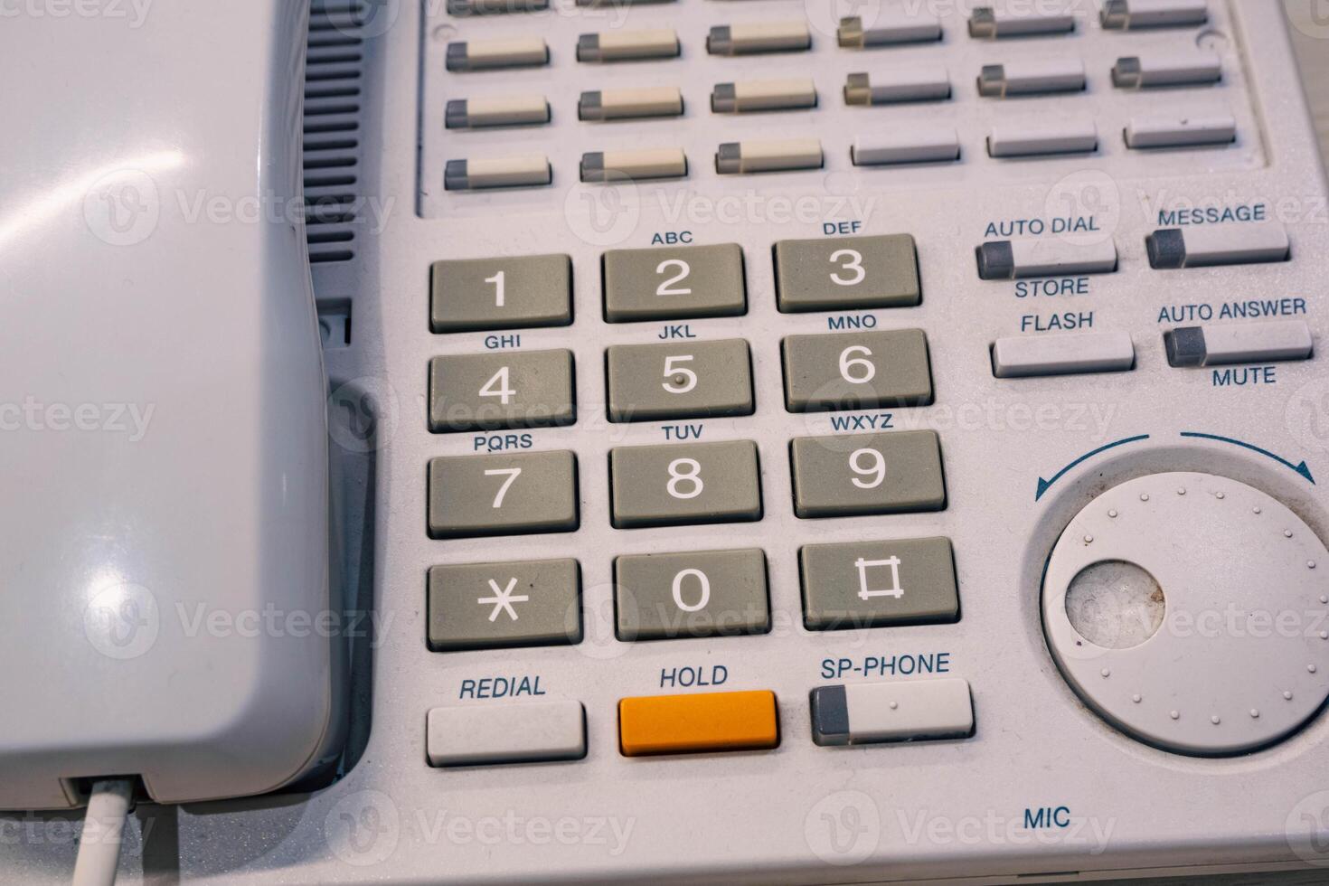 Telephone buttons captured by close-up shooting photo