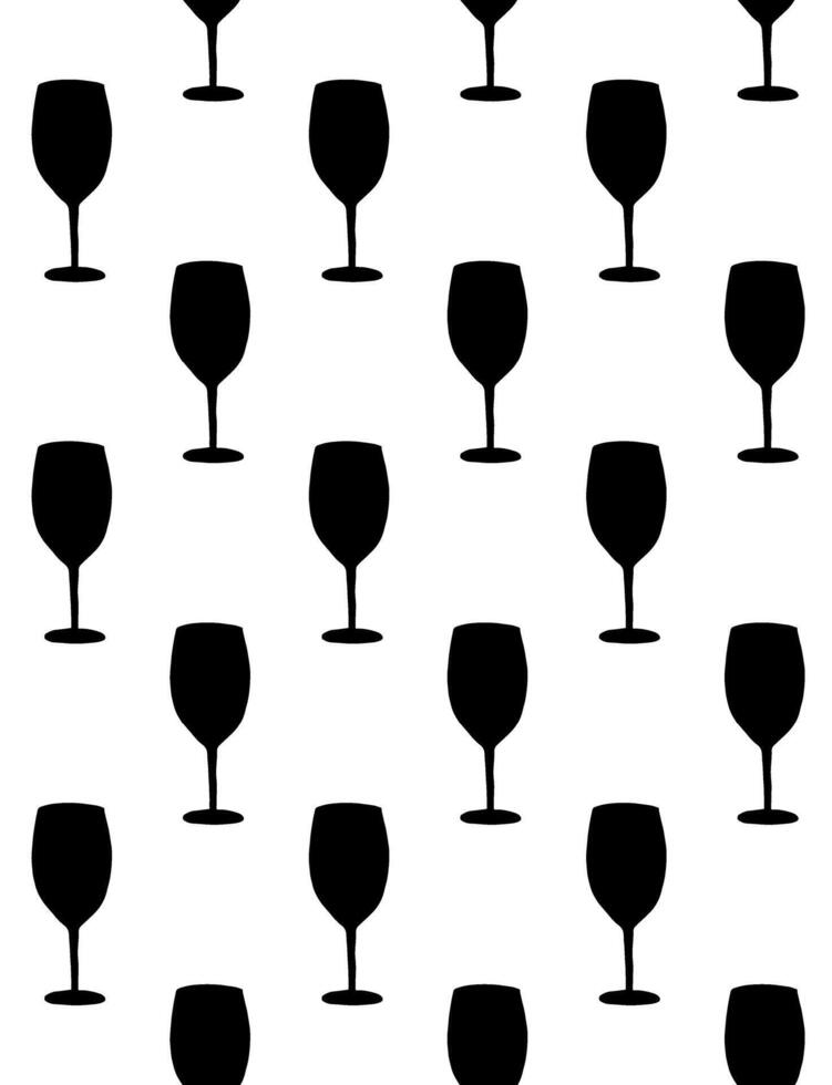 Seamless pattern of sketch vine glass vector