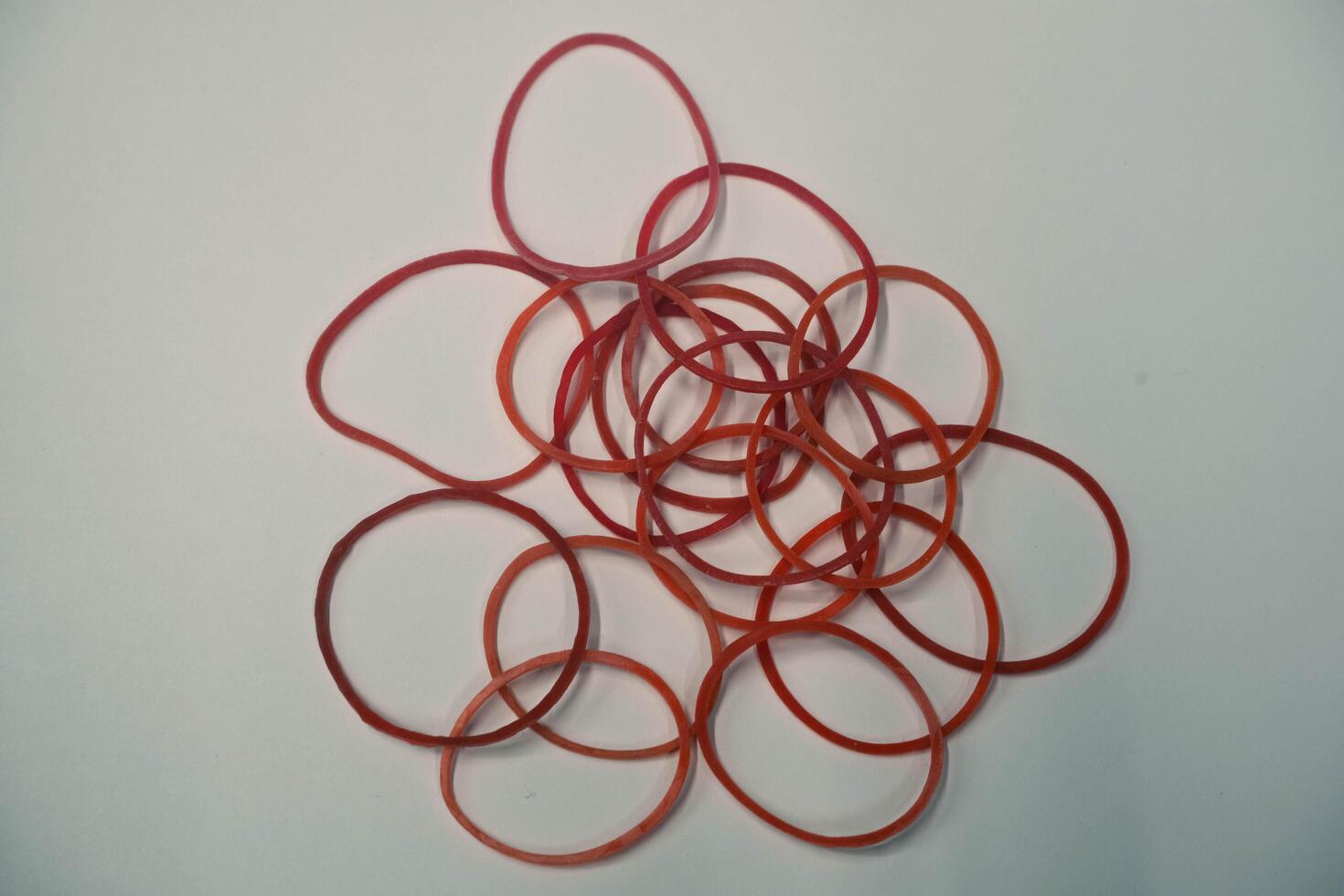 A pile of rubber bands photo