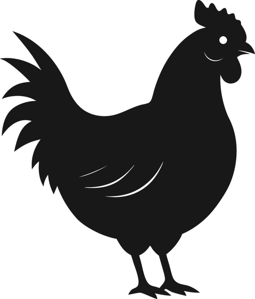 A silhouette chicken vector