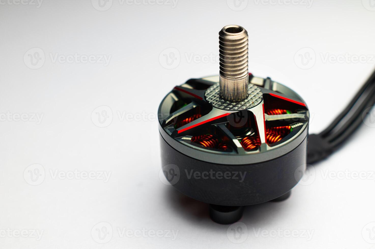Brushless motor for installation on homemade fpv drone. Components for assembling quadcopters photo