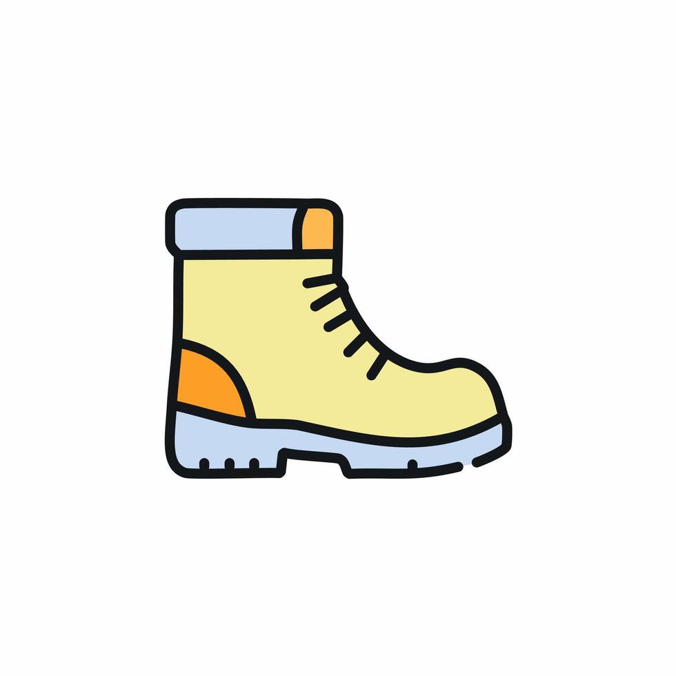 Boot flat icon. Single high quality outline symbol for web design or mobile app. vector