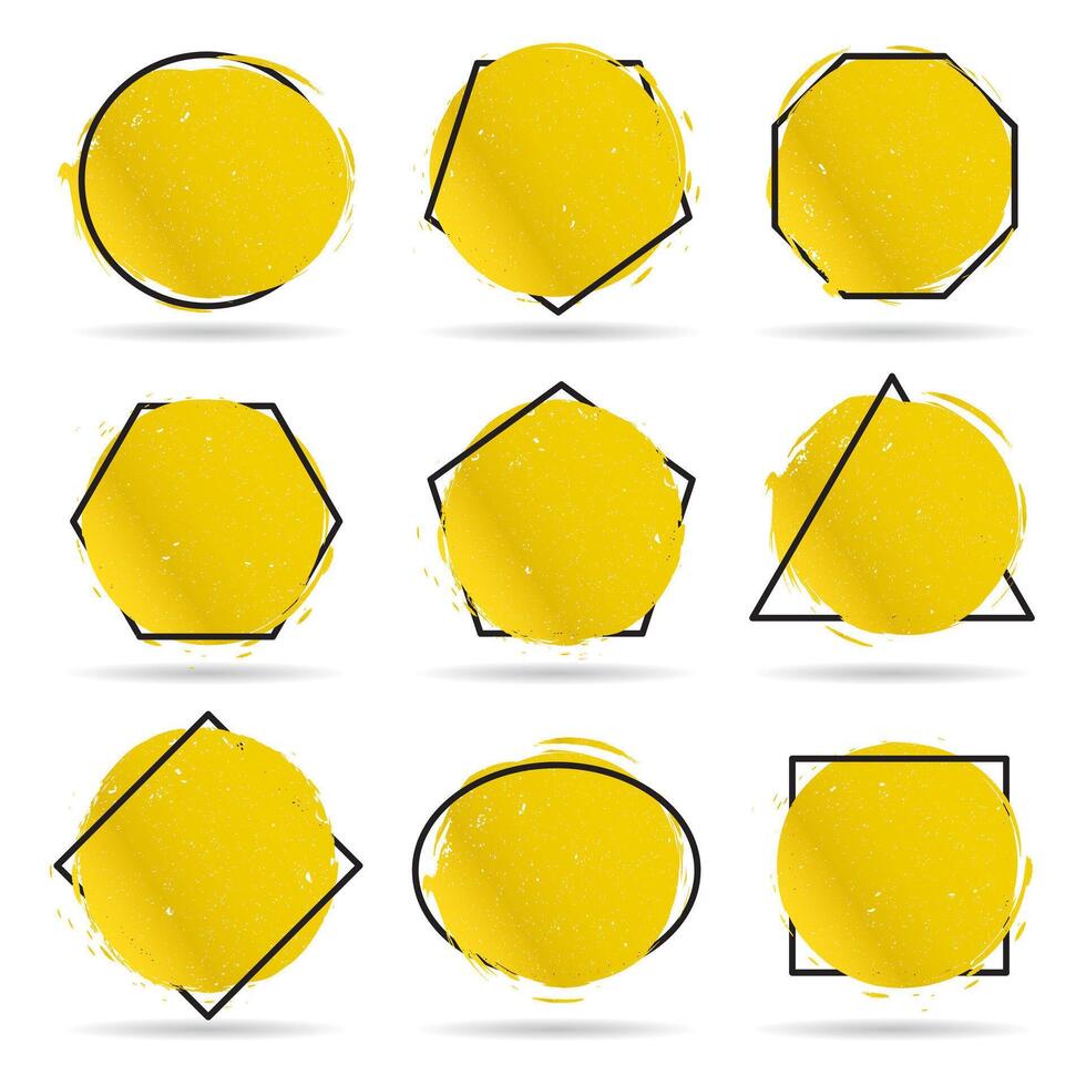 Set of modern abstract banners. Geometric shapes vector