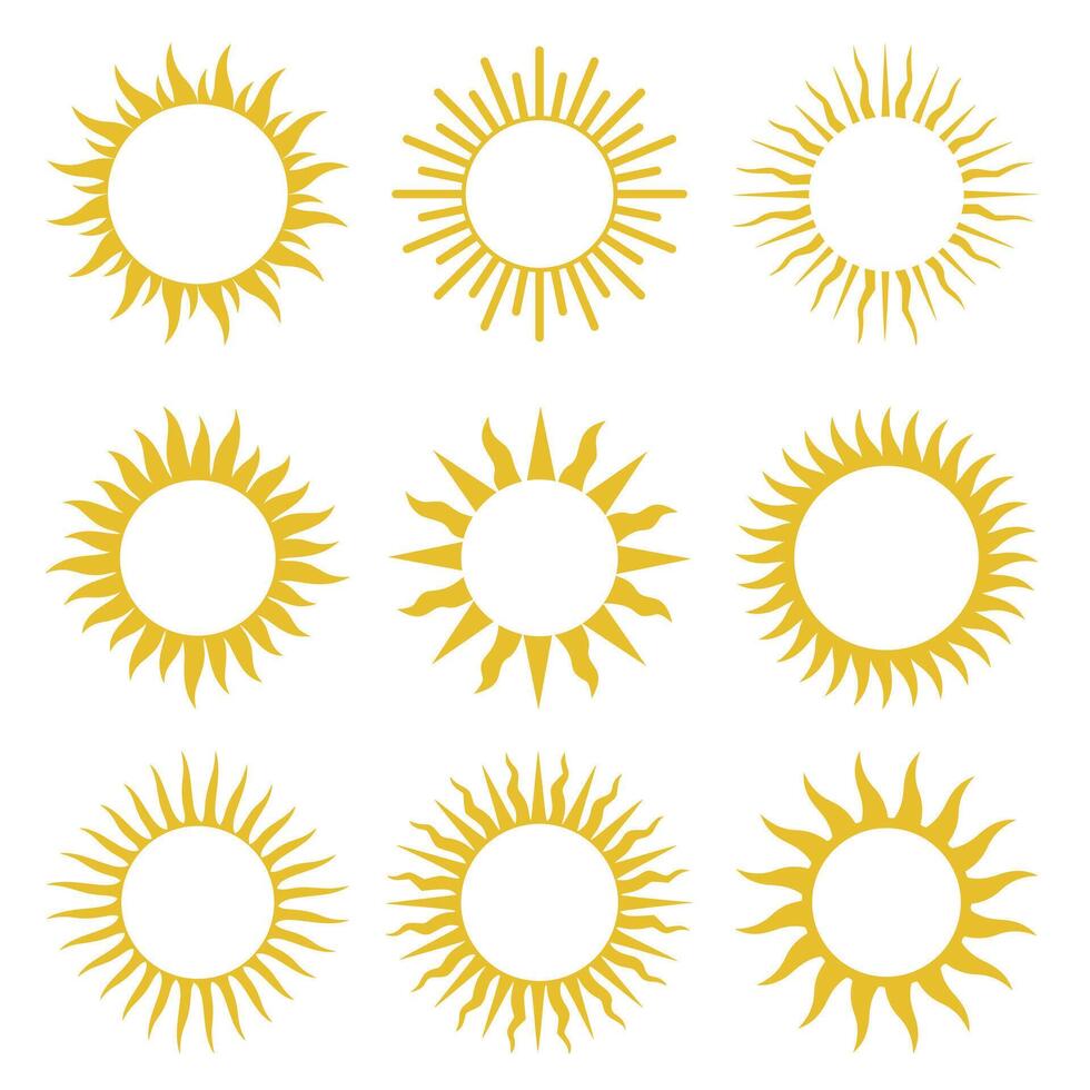 Rays, beams element. Sunburst vector
