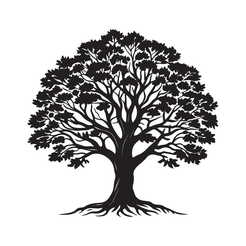 Elegant Tree Perfect for Nature-Themed Designs and Projects vector