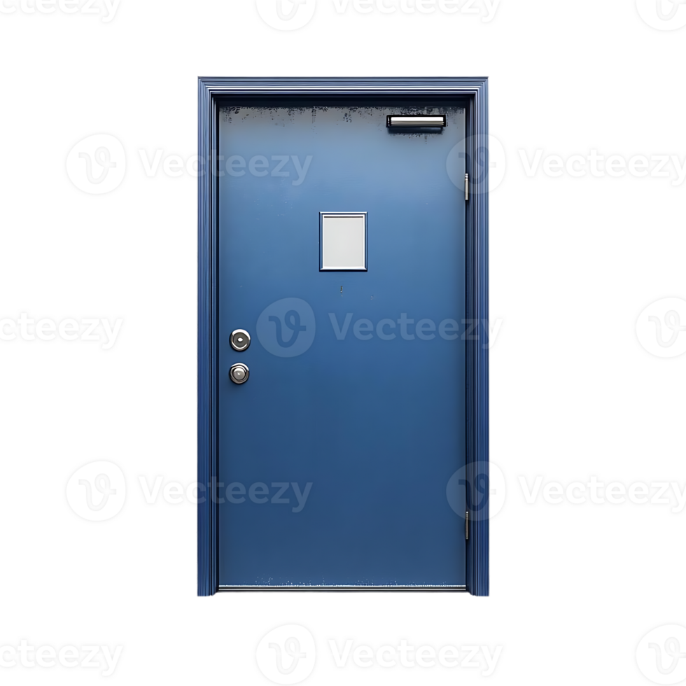 Blue Door with Transparent Background, Isolated and Ready for Your Design png