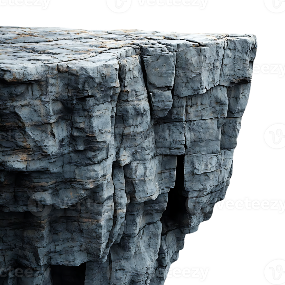 Rocky Cliff Edge with a Transparent Background, Perfect for Design Projects png