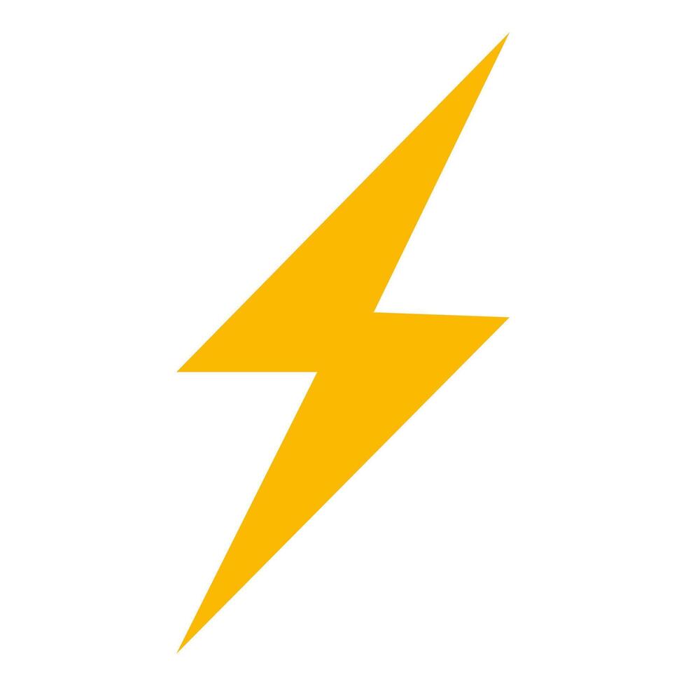 Thunderbolt yellow lightning bolt Energy electricity power icon vector