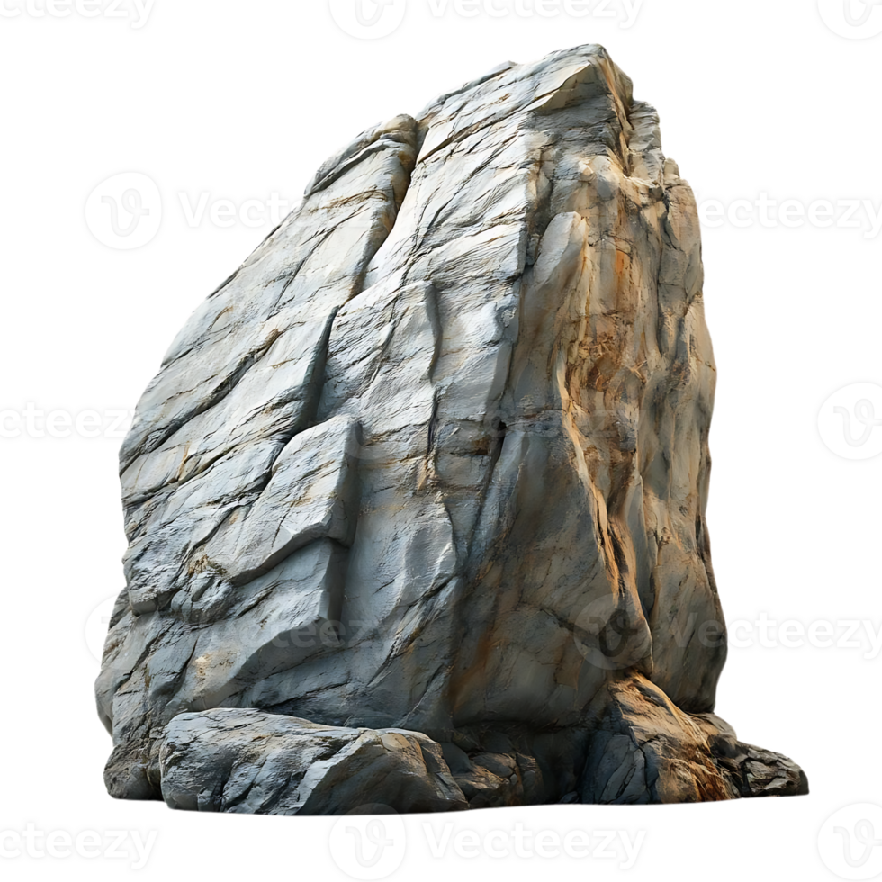 Isolated Large Gray Rock with a Transparent Background for 3D Modeling and Design png