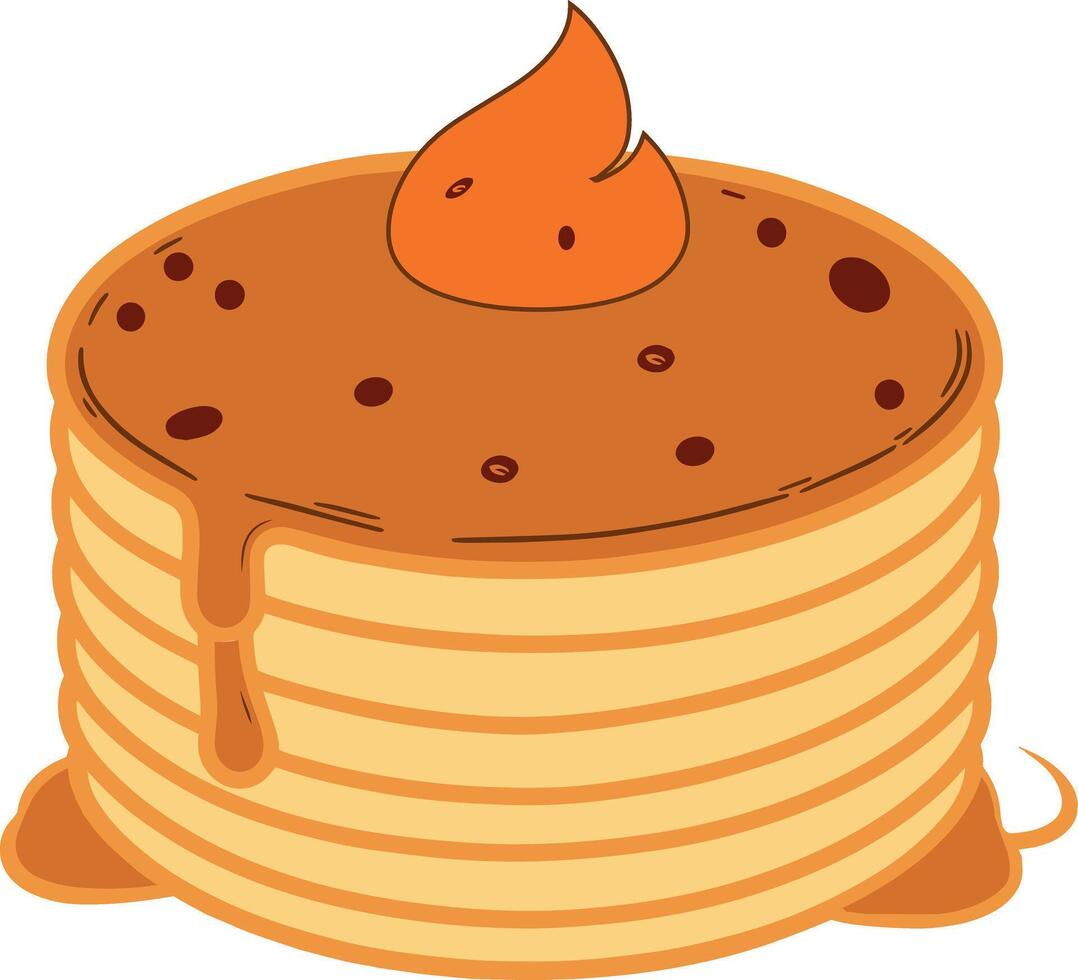 Fully Editable Flat Pancake vector