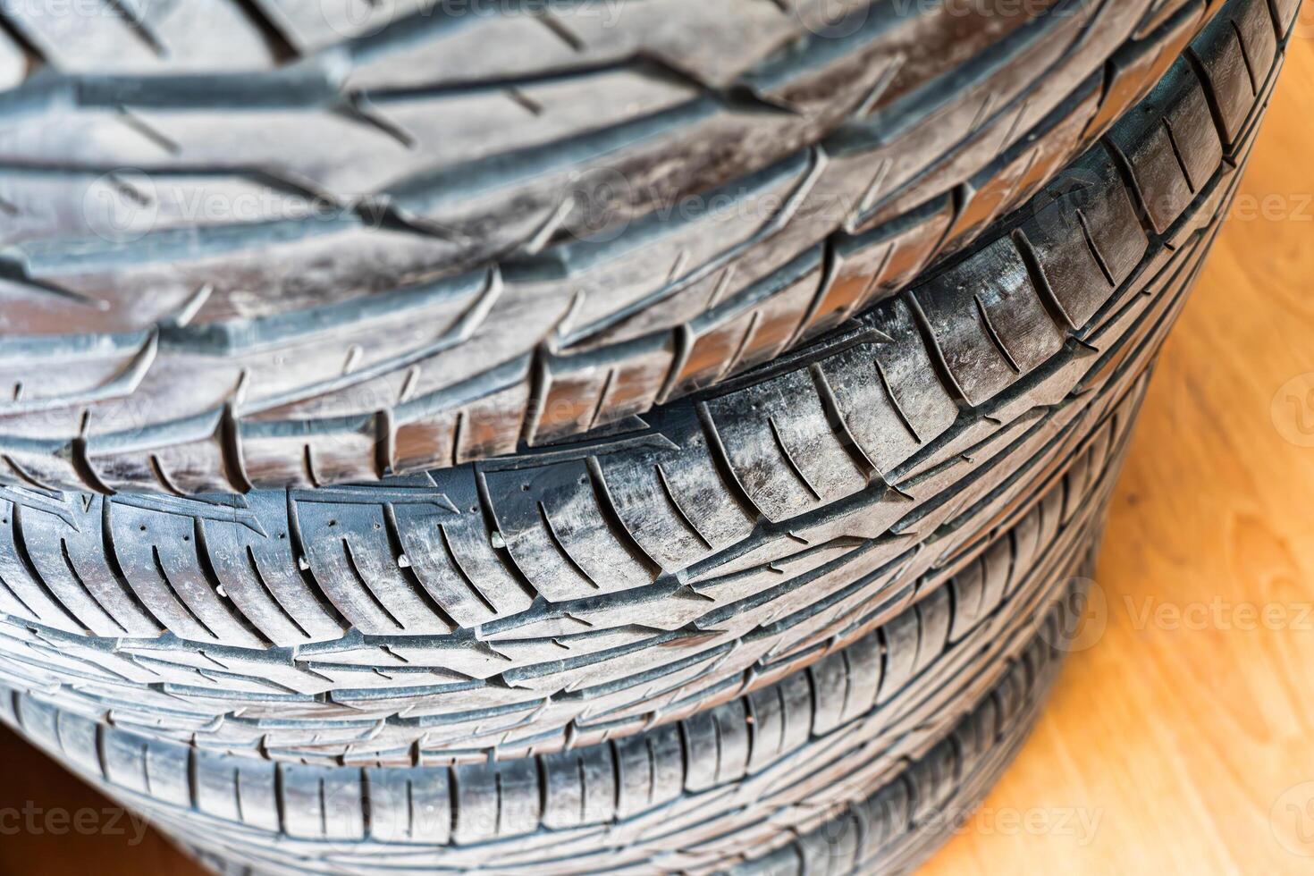 Stacked Used Tires photo