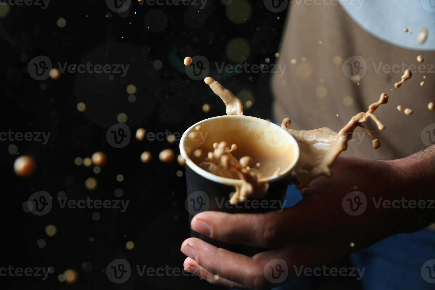 Coffee Splashes In Hand photo
