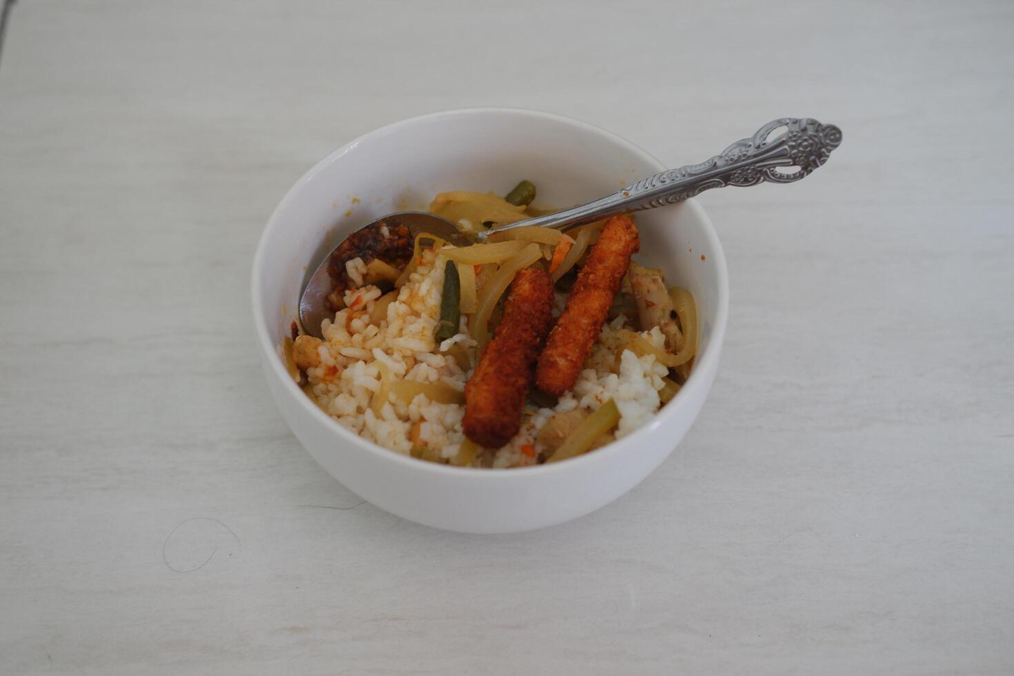 Crispy Fish Sticks Rice Bowl photo