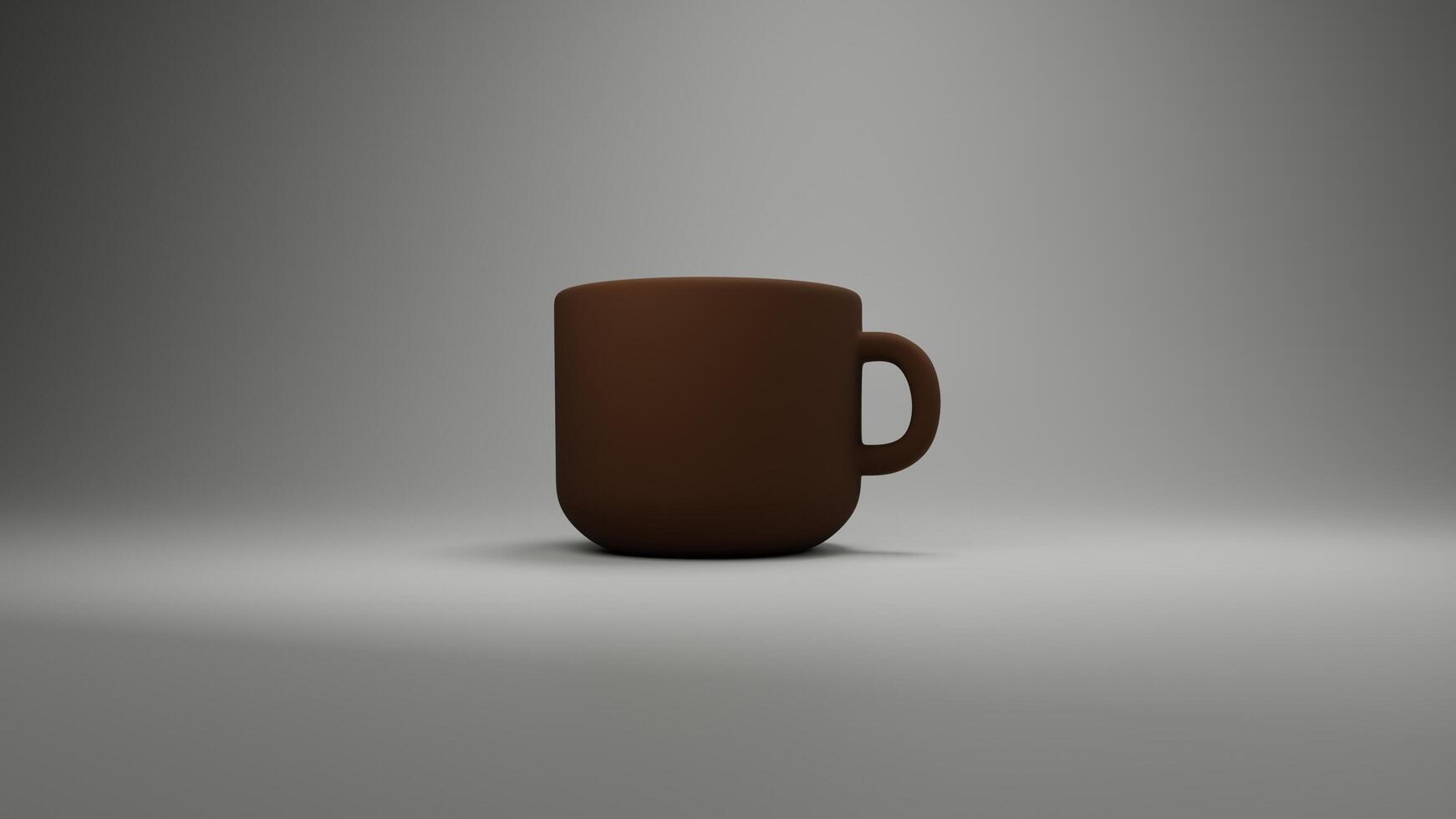 a brown coffee cup sitting on a table photo