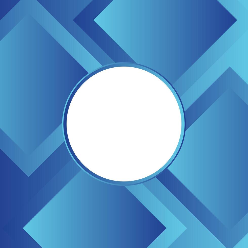Abstract Blue Background square shape with white circle dark radial gradient background vector