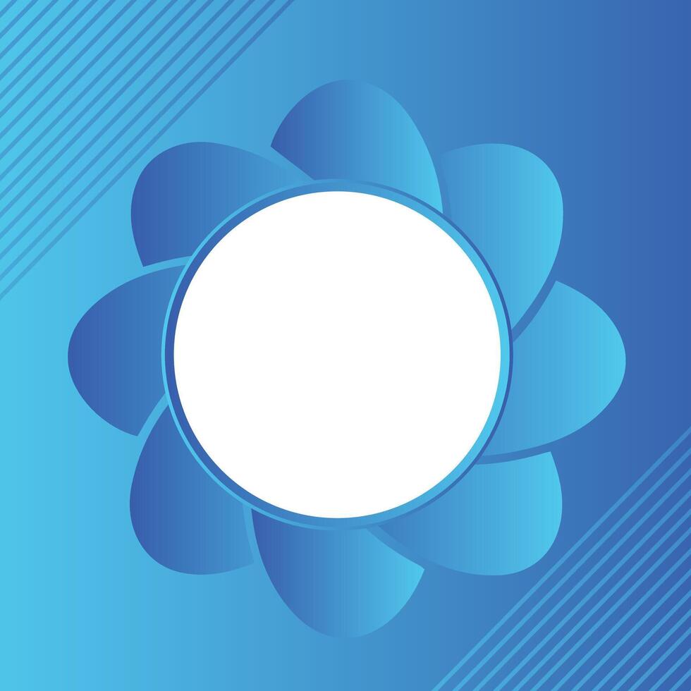 geometric abstract blue paper background Smooth and Colorful Flower Style wallpaper design for poster brochure presentation website cover illustration vector
