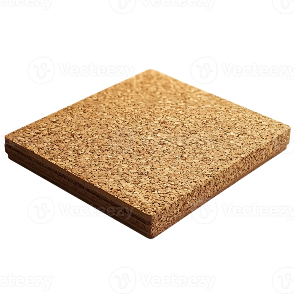 Natural Cork Tiles Create a Warm and Elegant Floor with a Transparent Background png